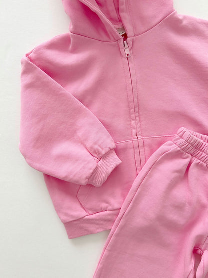 [At Noon Original Design] Kids Pigment Dyed Zip - up Hoodie (1 - 6y) - 4 Colors kids outfit