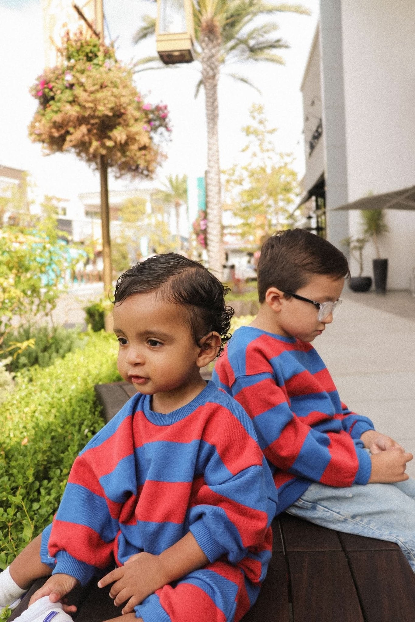 [At Noon Original Design] Kids Soft French Terry Cotton Stripe Sweatshirt (6m - 8y) - 4 Colors kids outfit