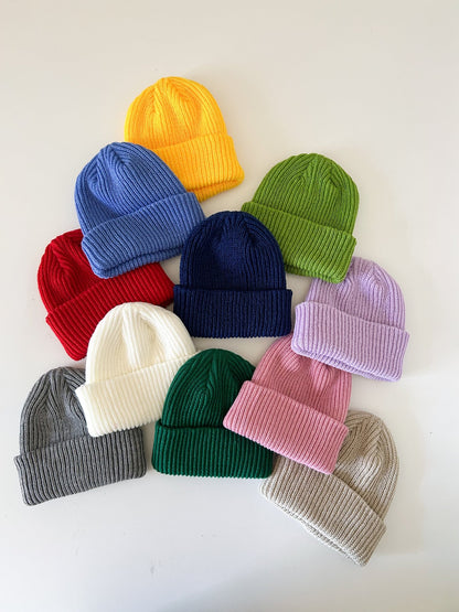 At Noon Ribbed Knit Beanie (2 - 15y) - 11 Colors kids outfit