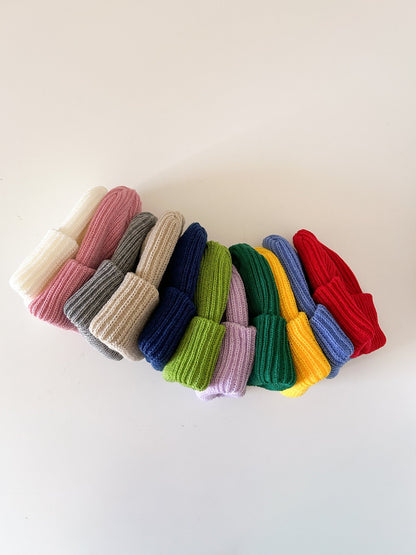 At Noon Ribbed Knit Beanie (2 - 15y) - 11 Colors kids outfit