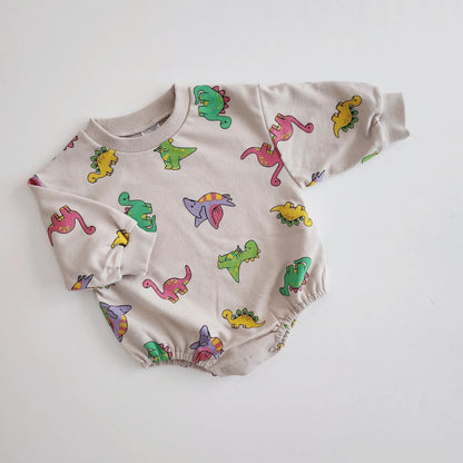 Baby Dino Print Bubble Romper (3-12m) - AT NOON STORE