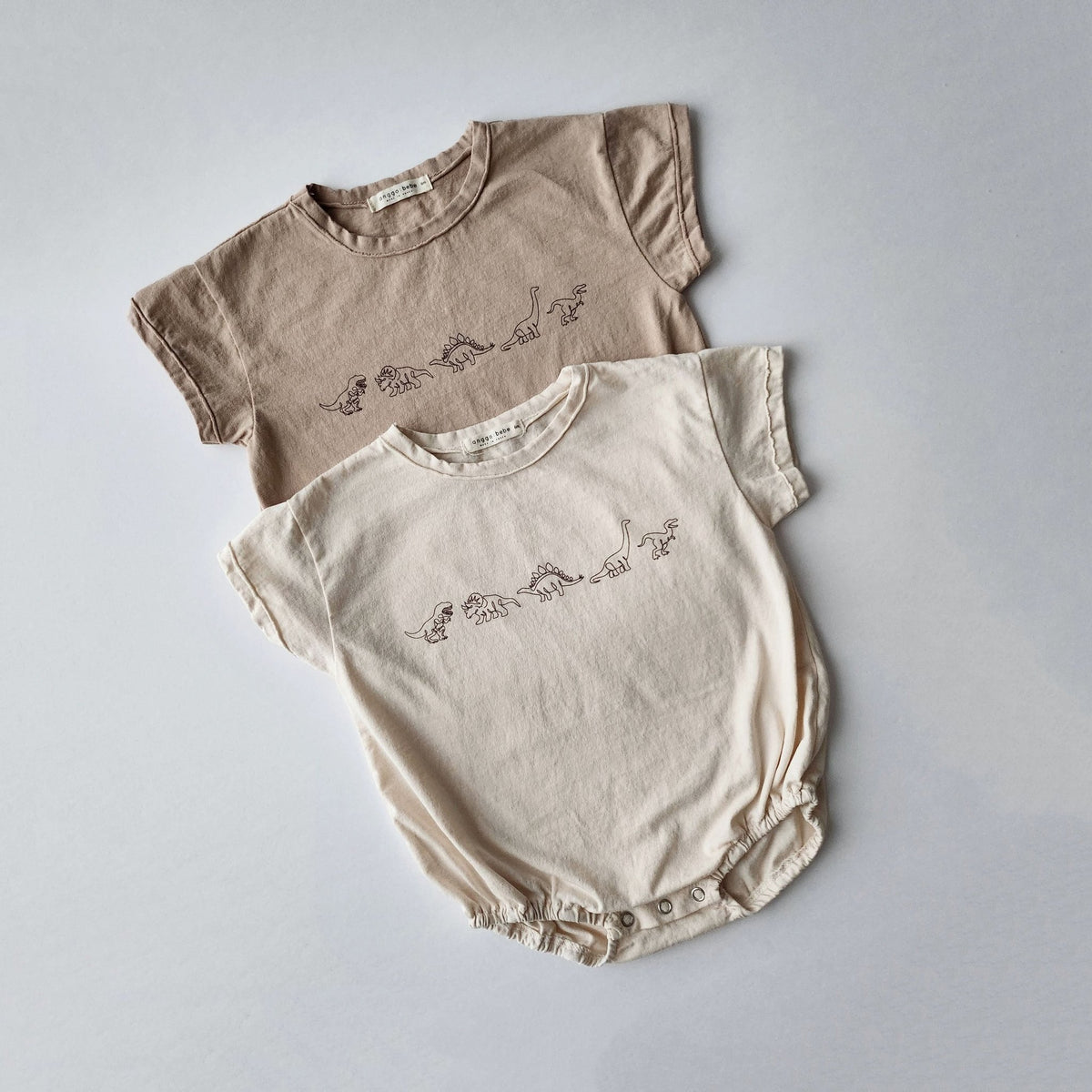 Baby Anggo Dino Short Sleeve Romper (3 - 18m) - 2 Colors kids outfit