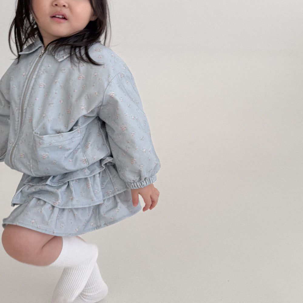 Baby Bella F25 Collared Jacket and Frill Skirt Set (6m - 3y) - 2 Colors kids outfit