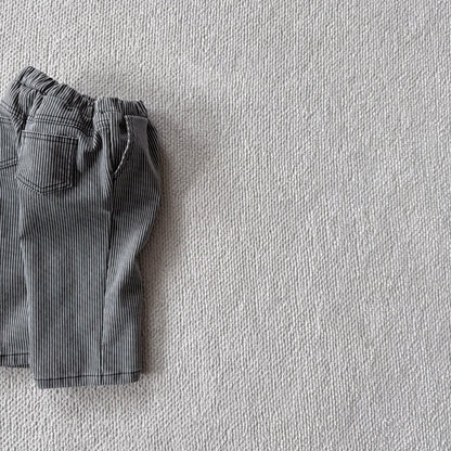 Baby Bella F25 Stripe Pull - on Pants (6m - 3y) - Charcoal kids outfit