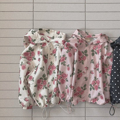 Baby Bella SP26 Floral Hoodie Windbreaker Jacket (6m - 4y) - 2 Colors - AT NOON STORE