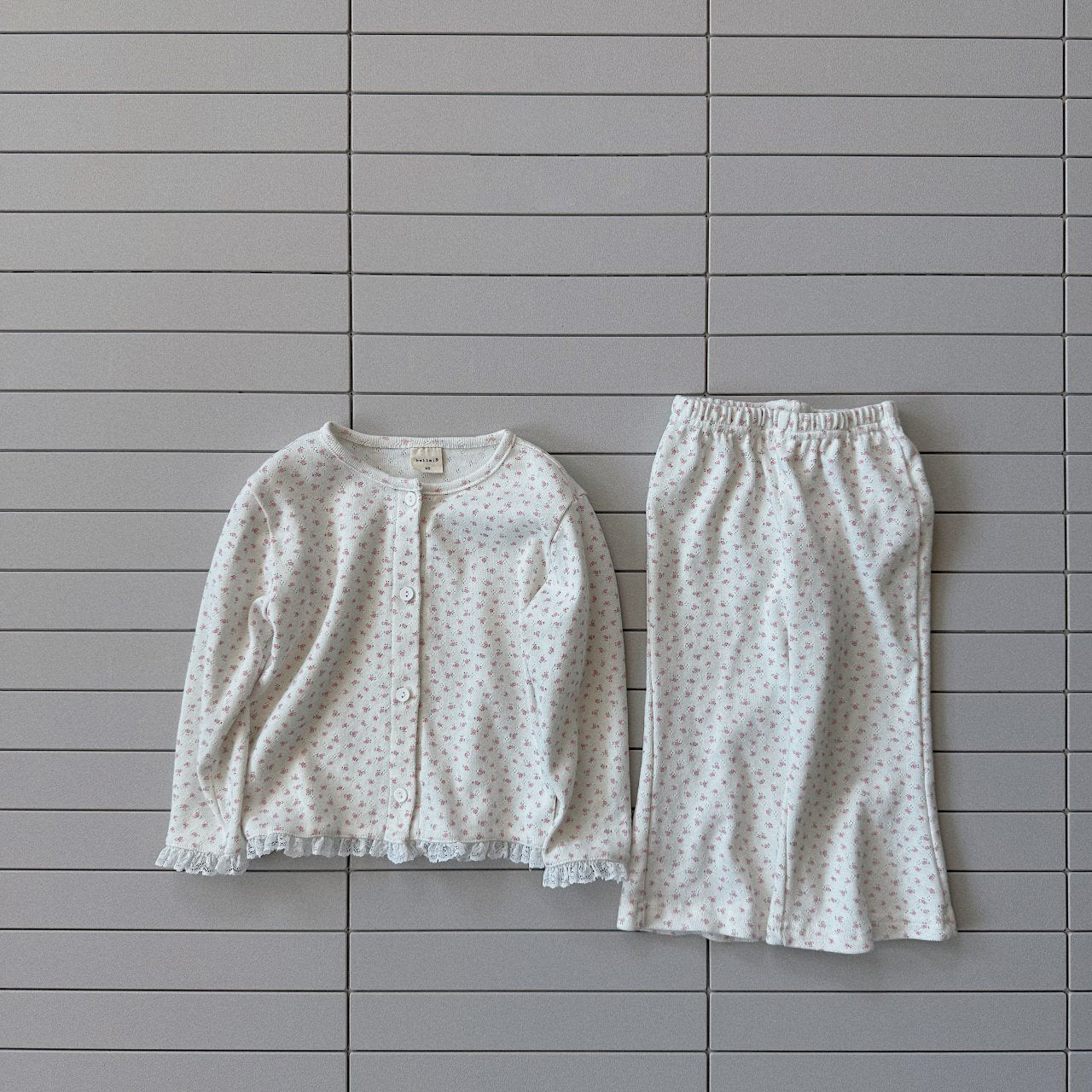 Baby Bella SP26 Floral Pointelle Lace Long Sleeve Cardigan (6m - 4y) - Ivory - AT NOON STORE