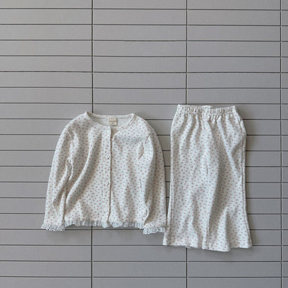 Baby Bella SP26 Floral Pointelle Lace Long Sleeve Cardigan (6m - 4y) - Ivory - AT NOON STORE