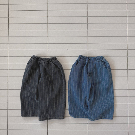 Baby Bella SP26 Stripe Denim Pull - On Pants (6m - 3y) - 2 Colors - AT NOON STORE