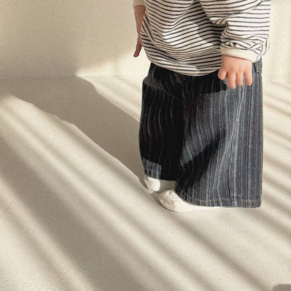 Baby Bella SP26 Stripe Denim Pull - On Pants (6m - 3y) - 2 Colors - AT NOON STORE