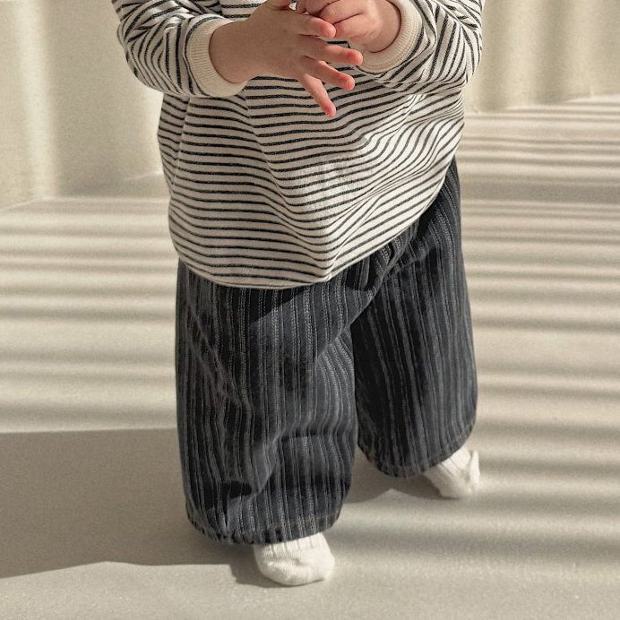Baby Bella SP26 Stripe Denim Pull - On Pants (6m - 3y) - 2 Colors - AT NOON STORE