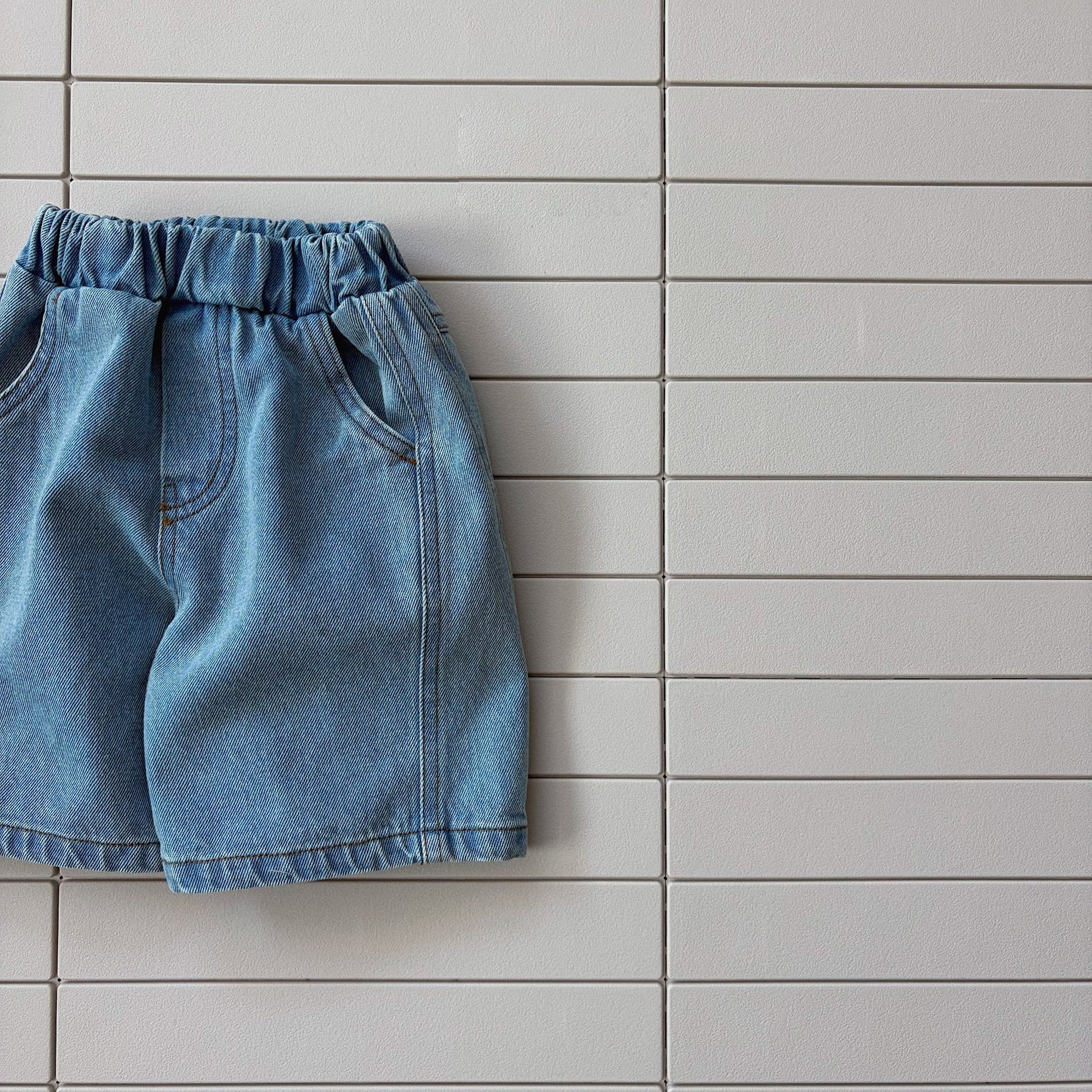 Baby Bella SS26 Denim Shorts (1 - 6y) - Blue - AT NOON STORE