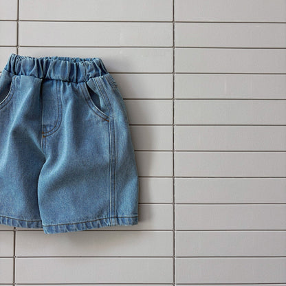 Baby Bella SS26 Denim Shorts (1 - 6y) - Blue - AT NOON STORE