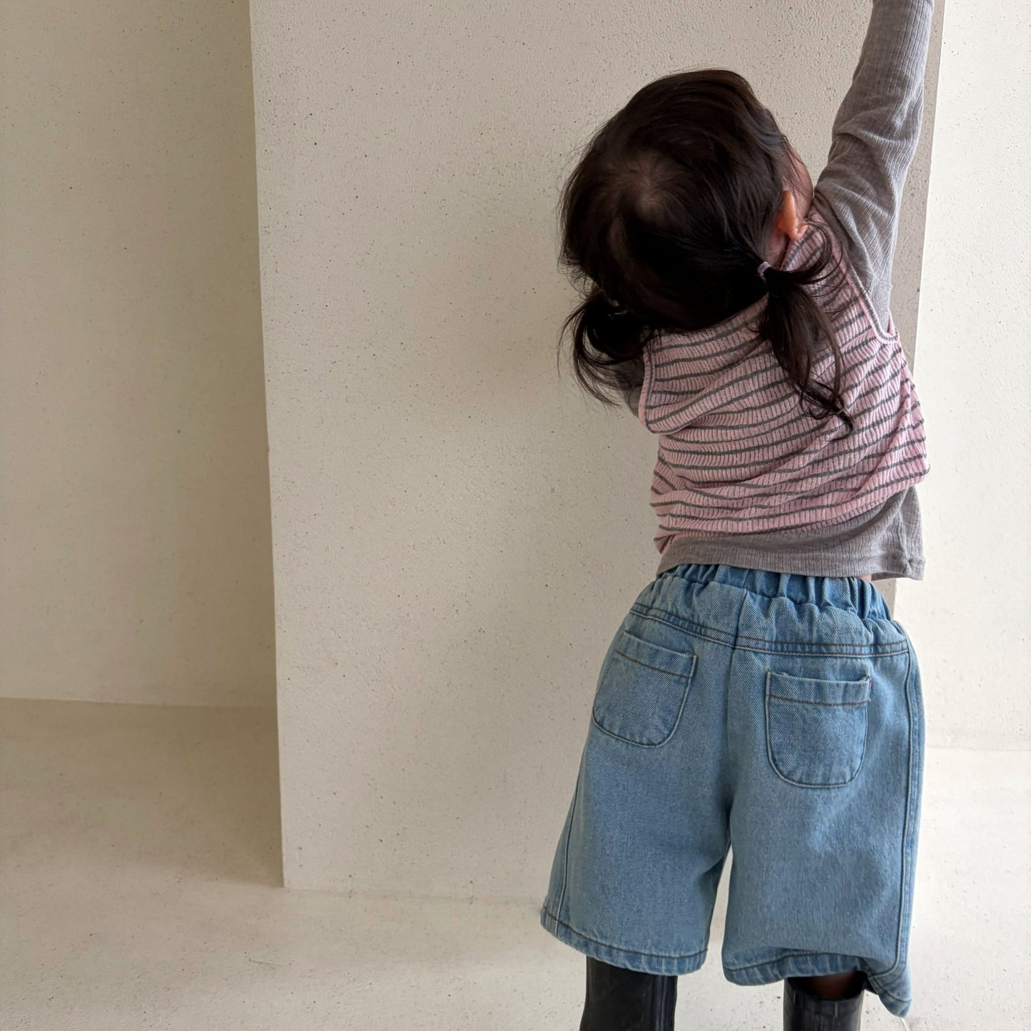 Baby Bella SS26 Denim Shorts (1 - 6y) - Blue - AT NOON STORE