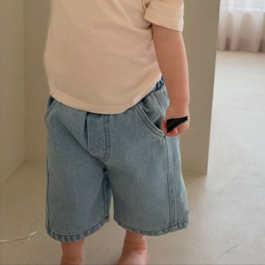 Baby Bella SS26 Denim Shorts (1 - 6y) - Blue - AT NOON STORE