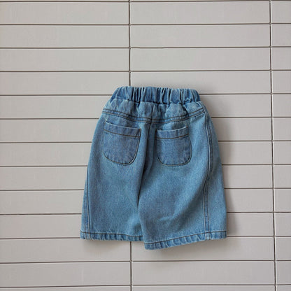 Baby Bella SS26 Denim Shorts (1 - 6y) - Blue - AT NOON STORE