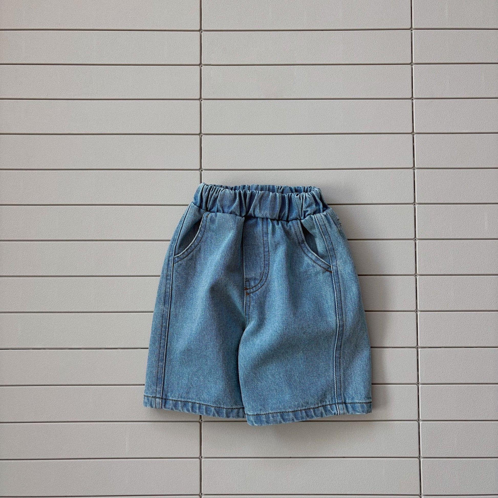 Baby Bella SS26 Denim Shorts (1 - 6y) - Blue - AT NOON STORE