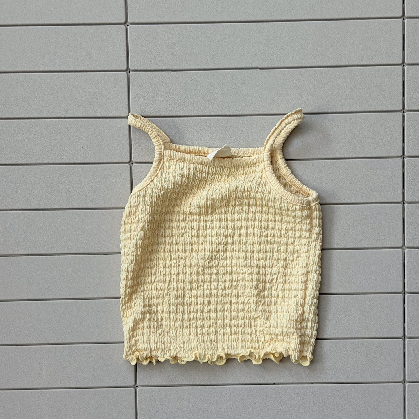 Baby Bella SS26 Textured Tank Top (1 - 6y) - Yellow kids outfit
