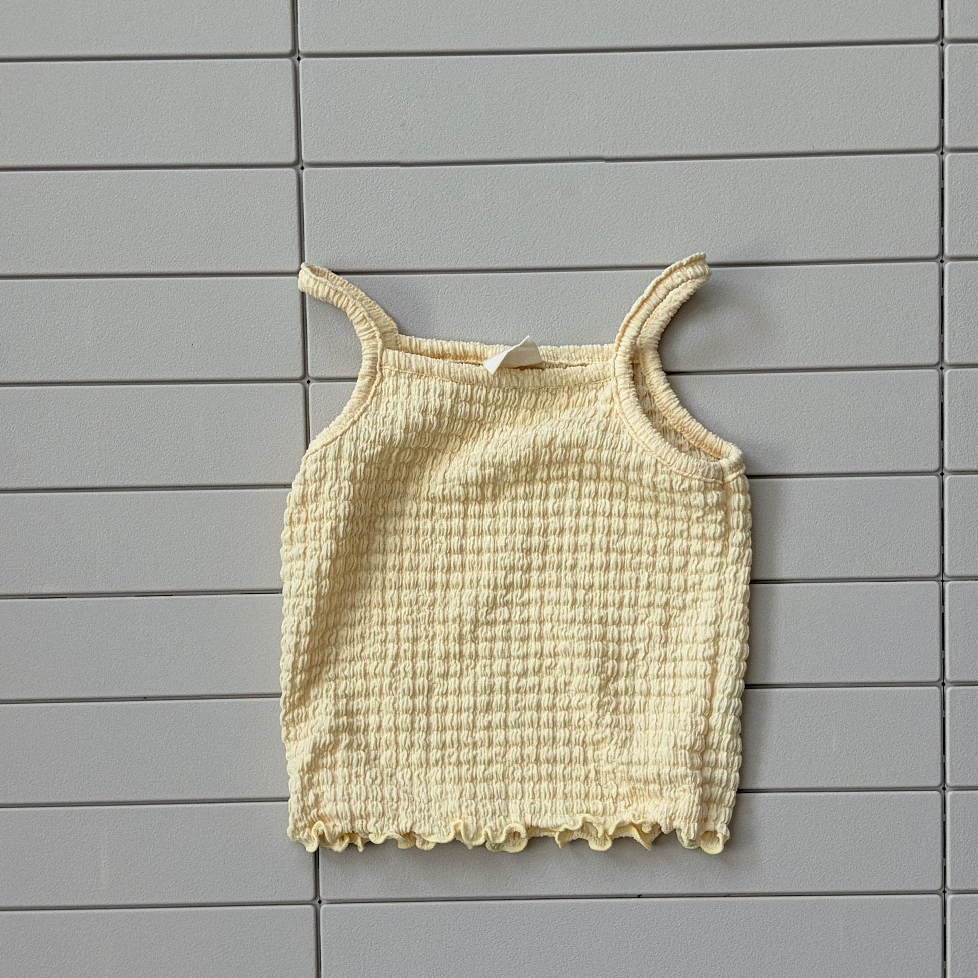 Baby Bella SS26 Textured Tank Top (1 - 6y) - Yellow kids outfit