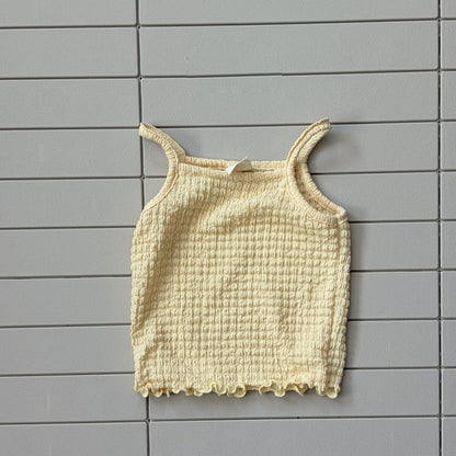 Baby Bella SS26 Textured Tank Top (1 - 6y) - Yellow kids outfit