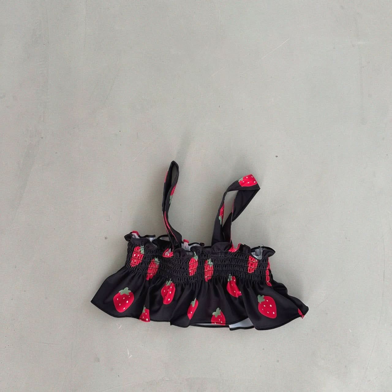 Baby Bella Strawberry Ruffle Bikini Top and Bottom Set (1 - 5y) - 2 Colors kids outfit