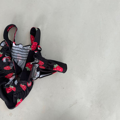 Baby Bella Strawberry Ruffle Bikini Top and Bottom Set (1 - 5y) - 2 Colors kids outfit