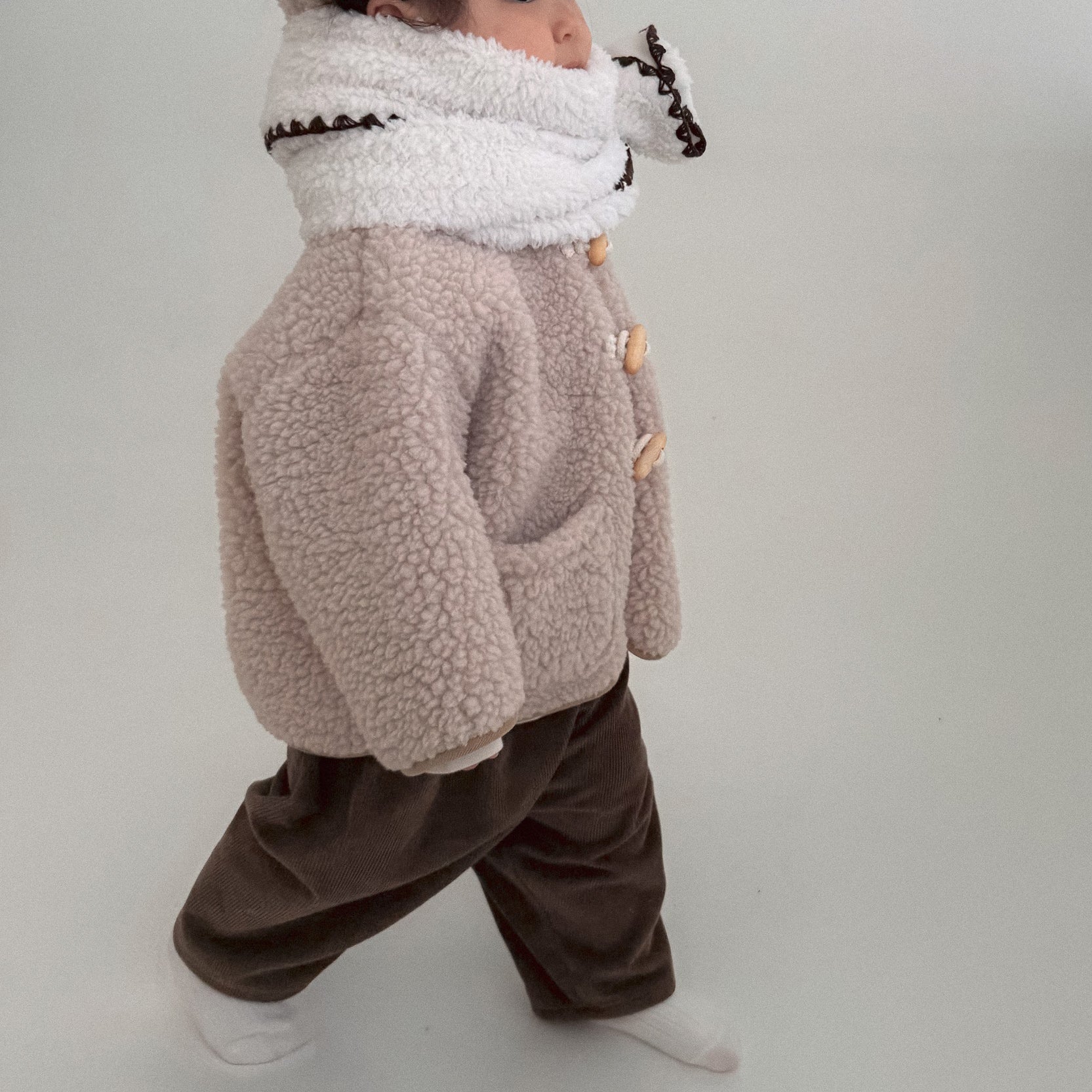 Baby Bella W25 Sherpa Hooded Pocket Duffle Jacket (6m - 3y) - 2 Colors kids outfit