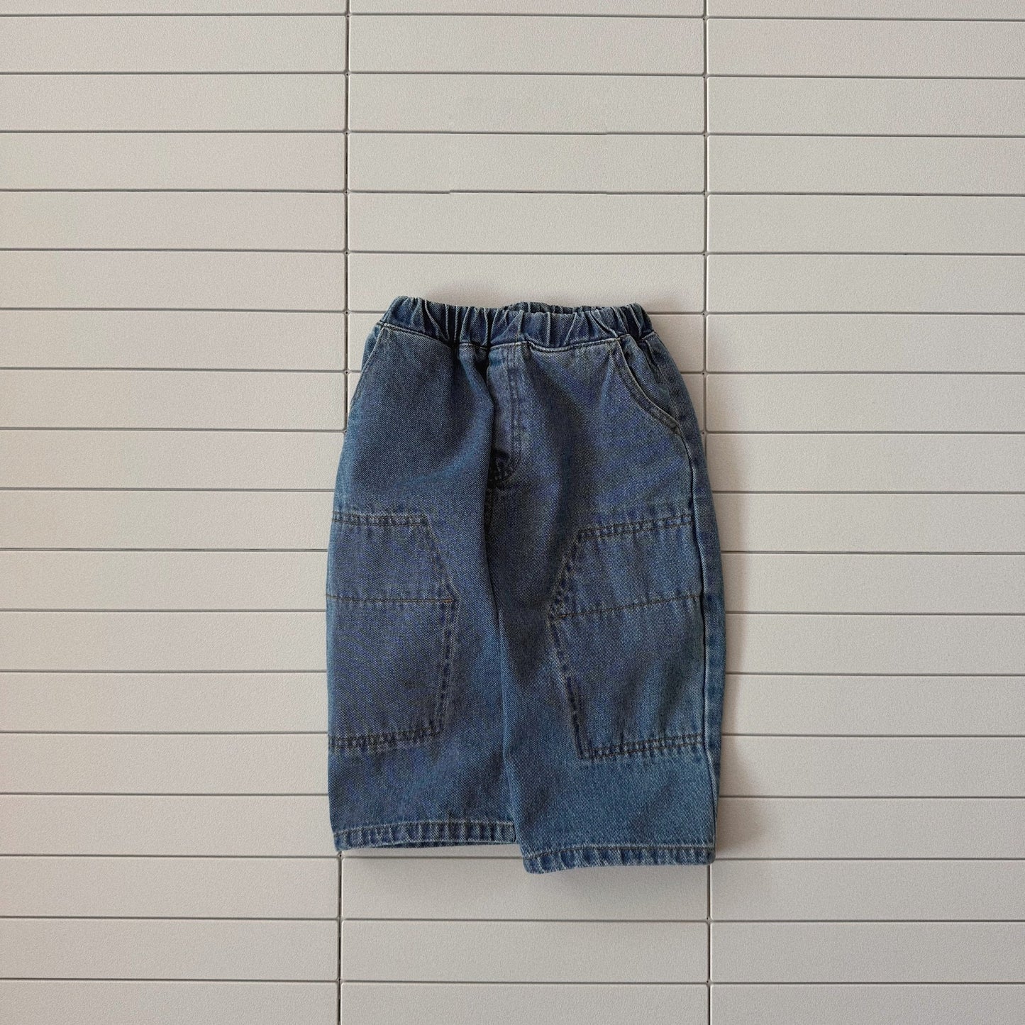 Baby Bella W25 Stitch Detail Denim Pants (6m-3y) - Denim kids outfit