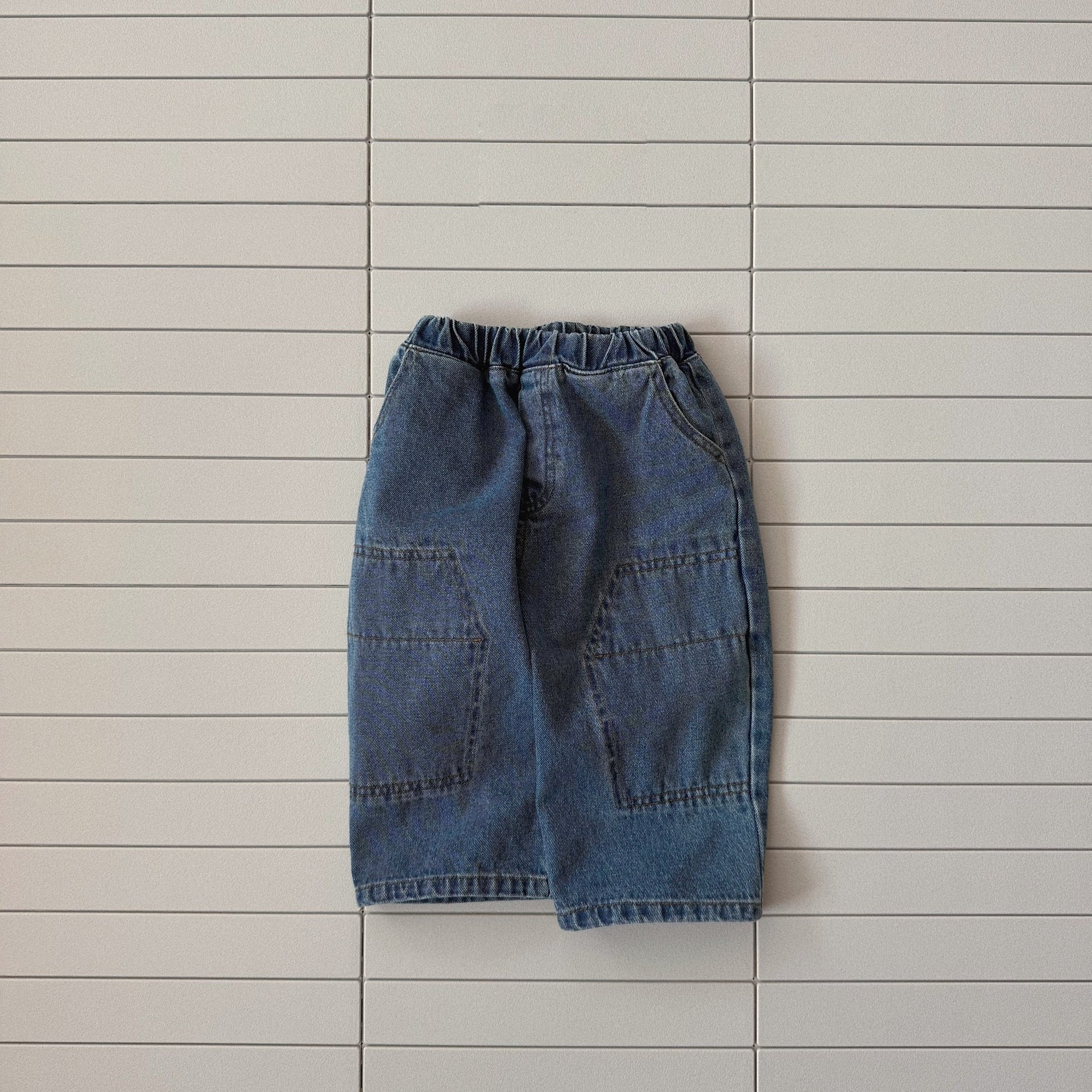 Baby Bella W25 Stitch Detail Denim Pants (6m-3y) - Denim kids outfit
