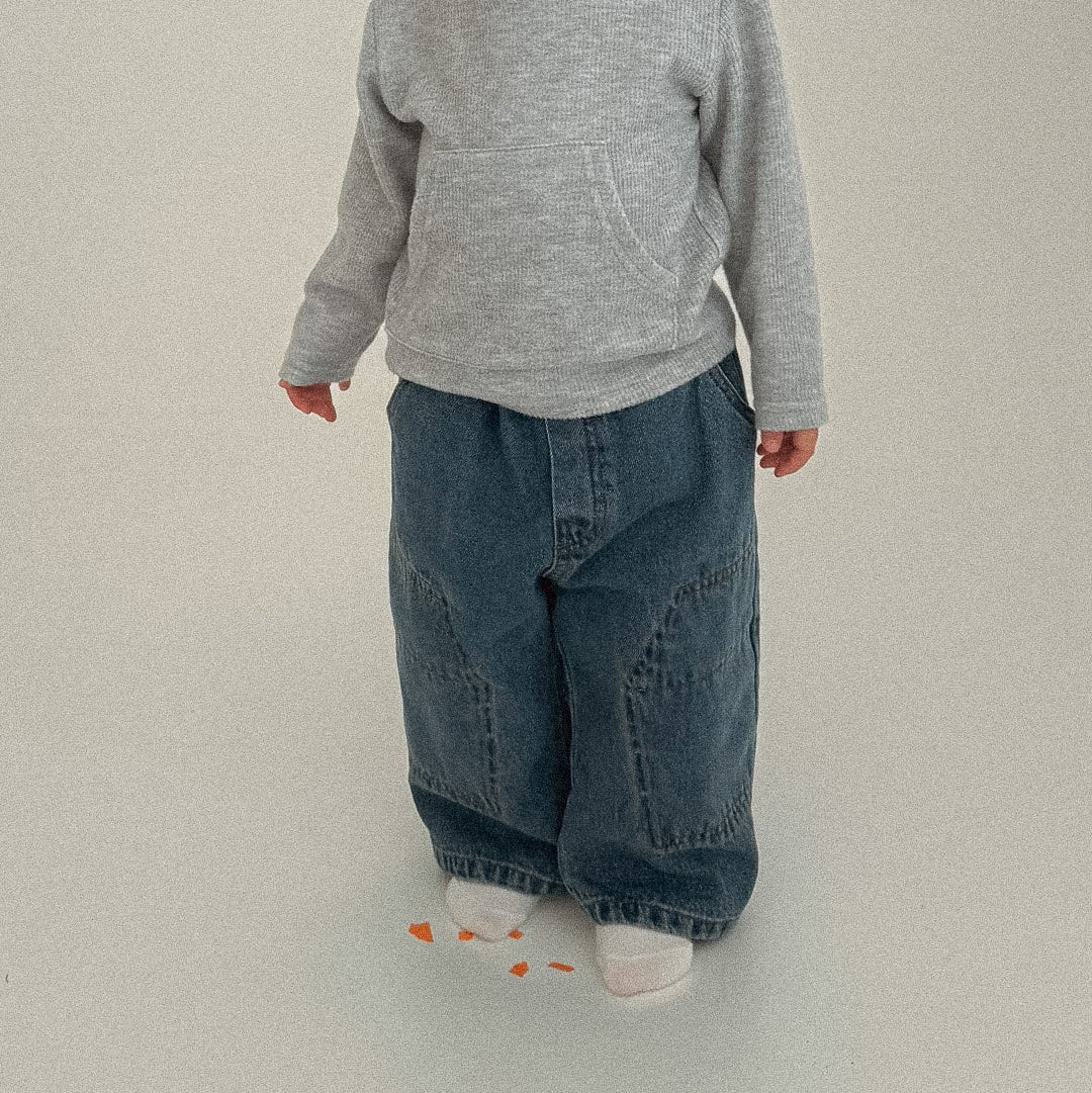 Baby Bella W25 Stitch Detail Denim Pants (6m-3y) - Denim kids outfit