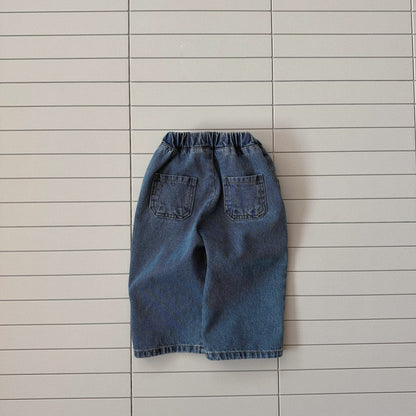 Baby Bella W25 Stitch Detail Denim Pants (6m-3y) - Denim kids outfit