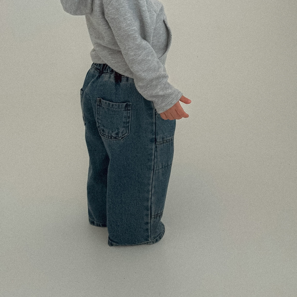 Baby Bella W25 Stitch Detail Denim Pants (6m-3y) - Denim kids outfit