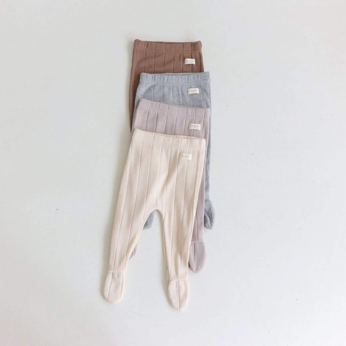 Baby BH 23F Ribbed Footed Leggings (3 - 18m) - 4 Colors kids outfit