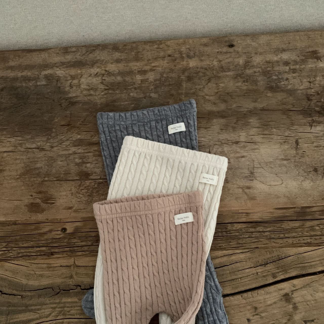 Baby BH Cable Knitted Footed Leggings (3 - 18m) - 3 Colors kids outfit