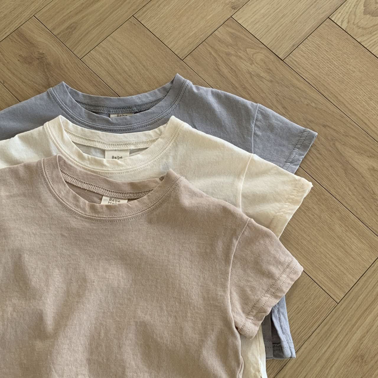 Baby BH Crewneck Short Sleeve Basic Top (3 - 18m) - 3 Colors kids outfit