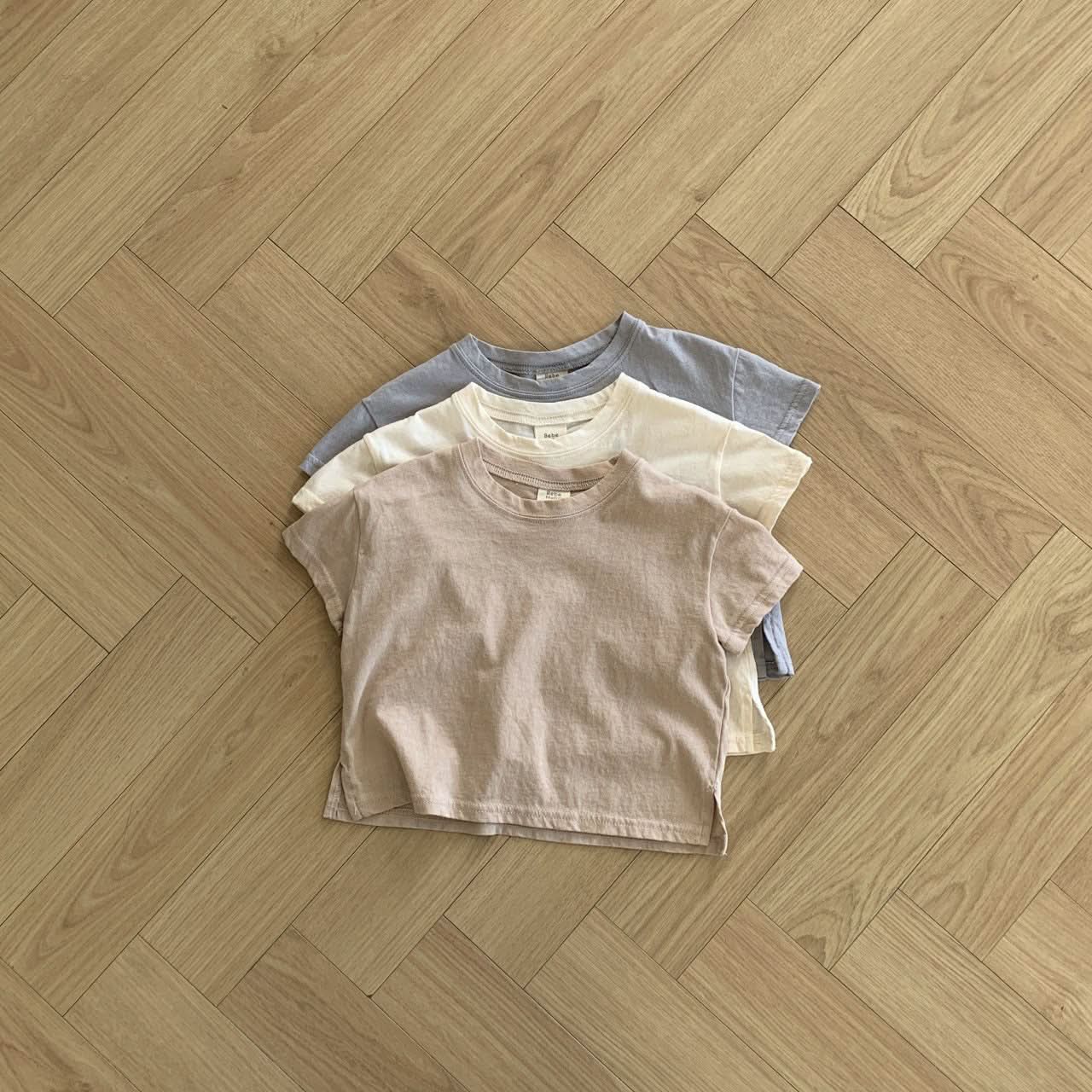 Baby BH Crewneck Short Sleeve Basic Top (3 - 18m) - 3 Colors kids outfit