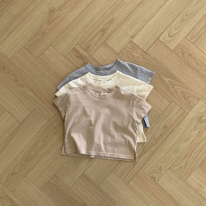Baby BH Crewneck Short Sleeve Basic Top (3 - 18m) - 3 Colors kids outfit