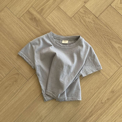 Baby BH Crewneck Short Sleeve Basic Top (3 - 18m) - 3 Colors kids outfit