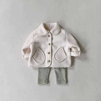 Baby BH Fleece Pocket Collar Jacket (6 - 18m) - 2 Colors kids outfit