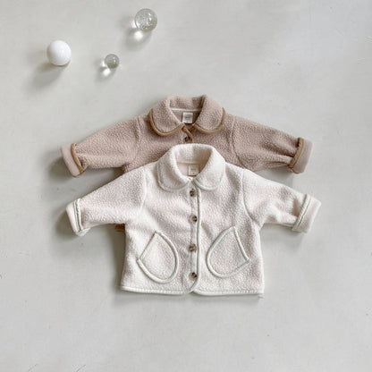 Baby BH Fleece Pocket Collar Jacket (6 - 18m) - 2 Colors kids outfit
