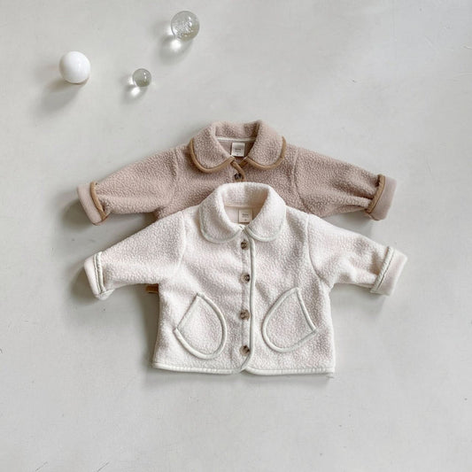 Baby BH Fleece Pocket Collar Jacket (6 - 18m) - 2 Colors kids outfit