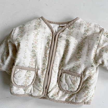 Baby BH Floral Print Corduroy Warm Jacket (6 - 18m) - 2 Colors kids outfit