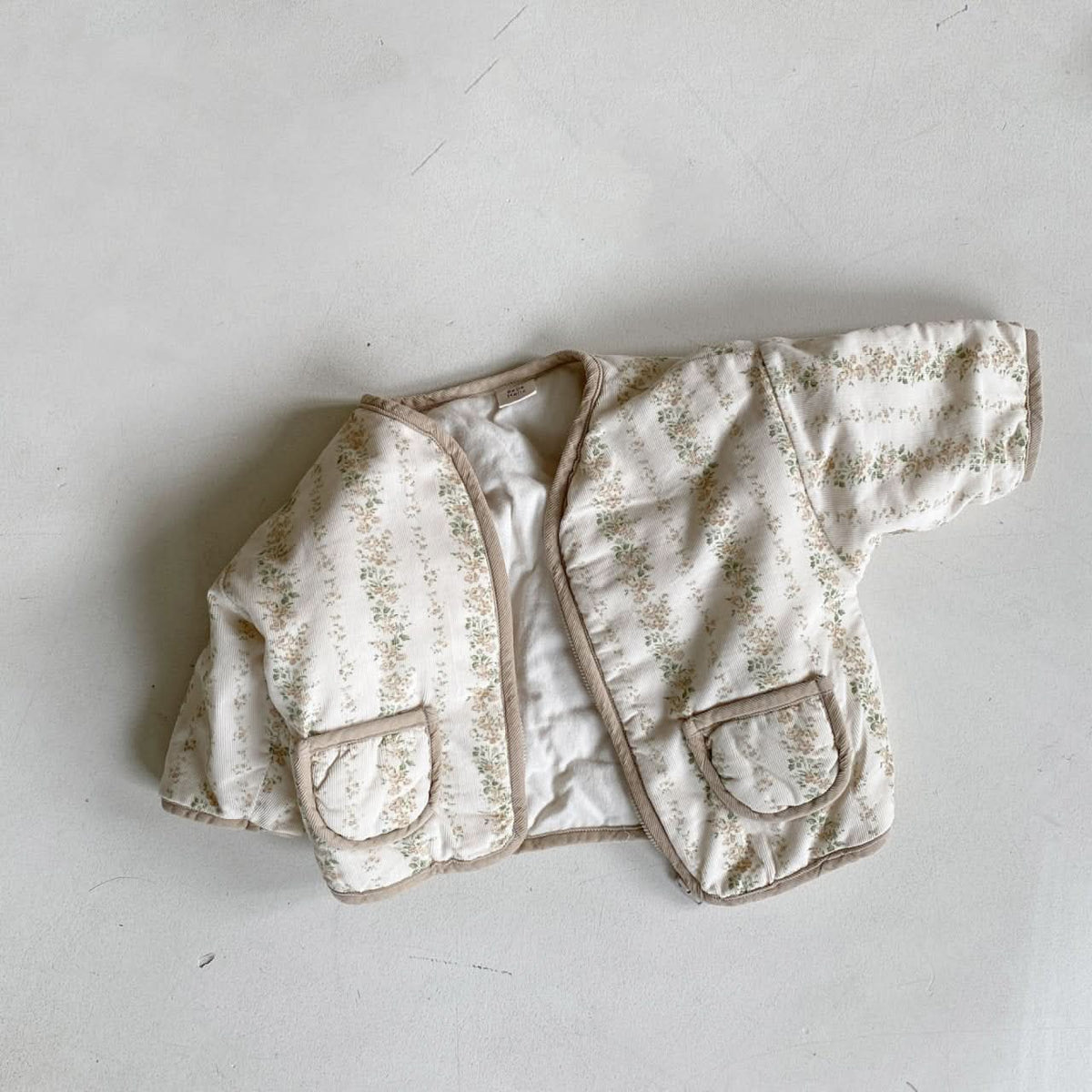 Baby BH Floral Print Corduroy Warm Jacket (6 - 18m) - 2 Colors kids outfit