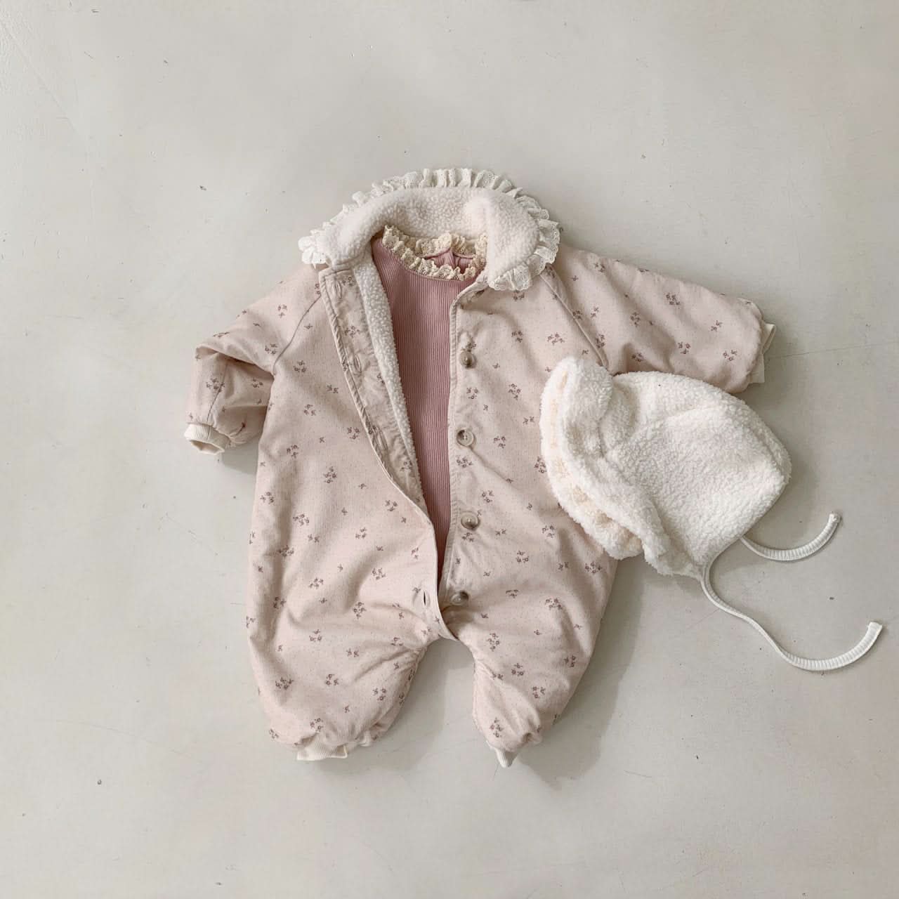 Baby BH Floral Print Warm Snowsuit (6 - 18m) - 2 Colors kids outfit
