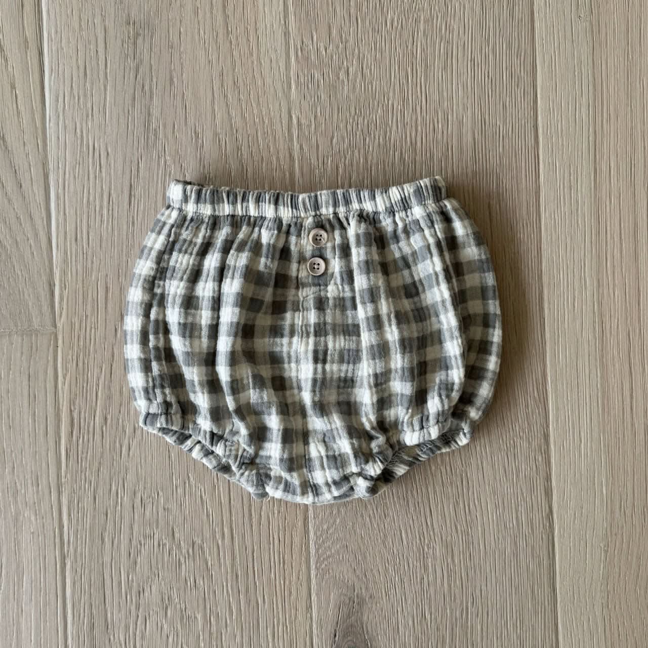 Baby BH Gingham Cotton Bloomer (3 - 18m) - 3 Colors kids outfit