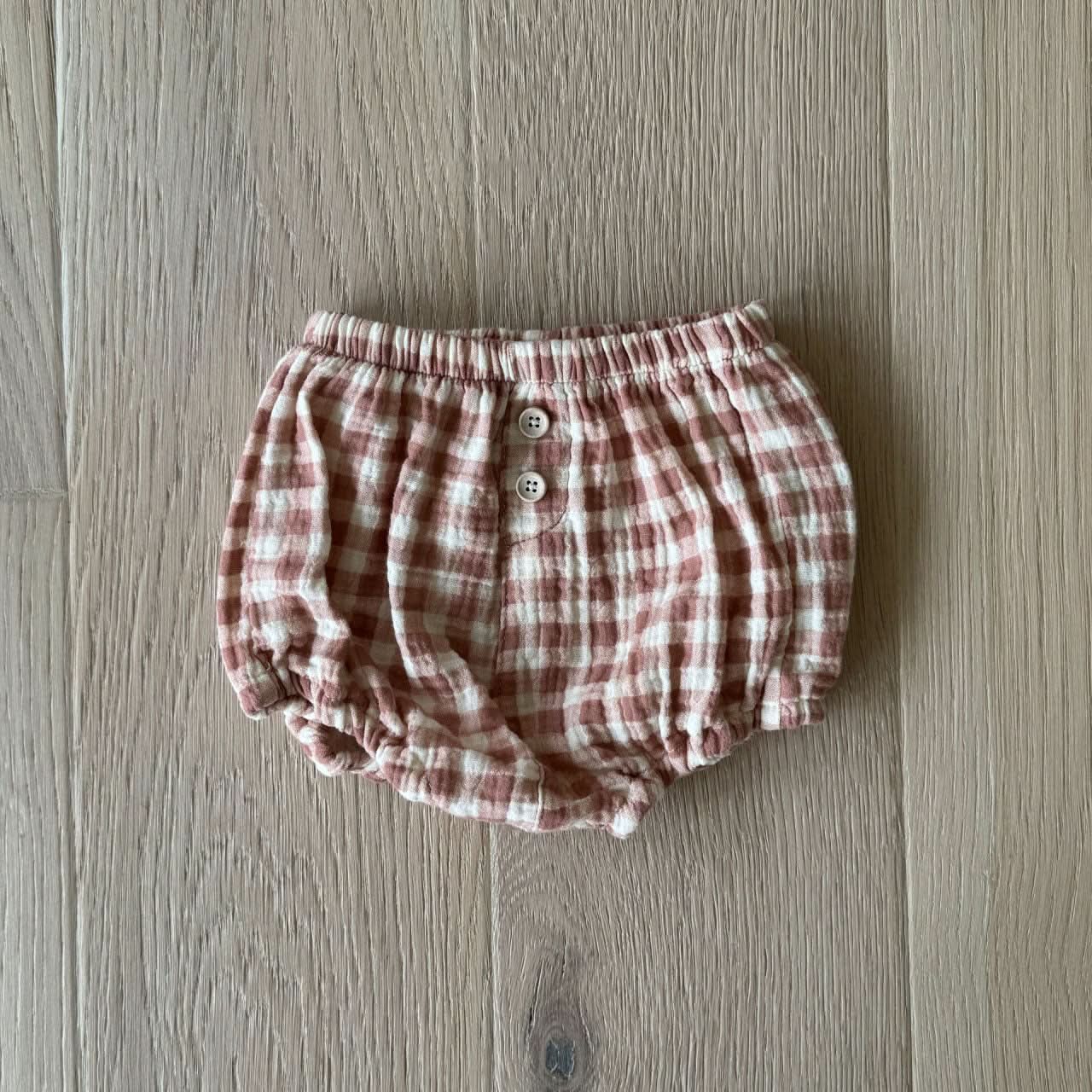 Baby BH Gingham Cotton Bloomer (3 - 18m) - 3 Colors kids outfit