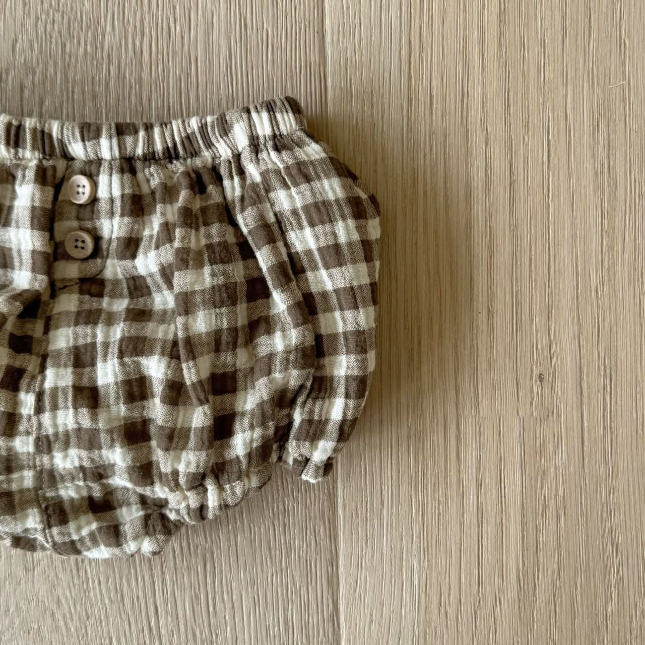 Baby BH Gingham Cotton Bloomer (3 - 18m) - 3 Colors kids outfit