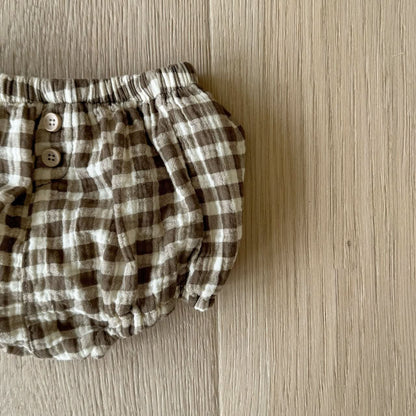 Baby BH Gingham Cotton Bloomer (3 - 18m) - 3 Colors kids outfit