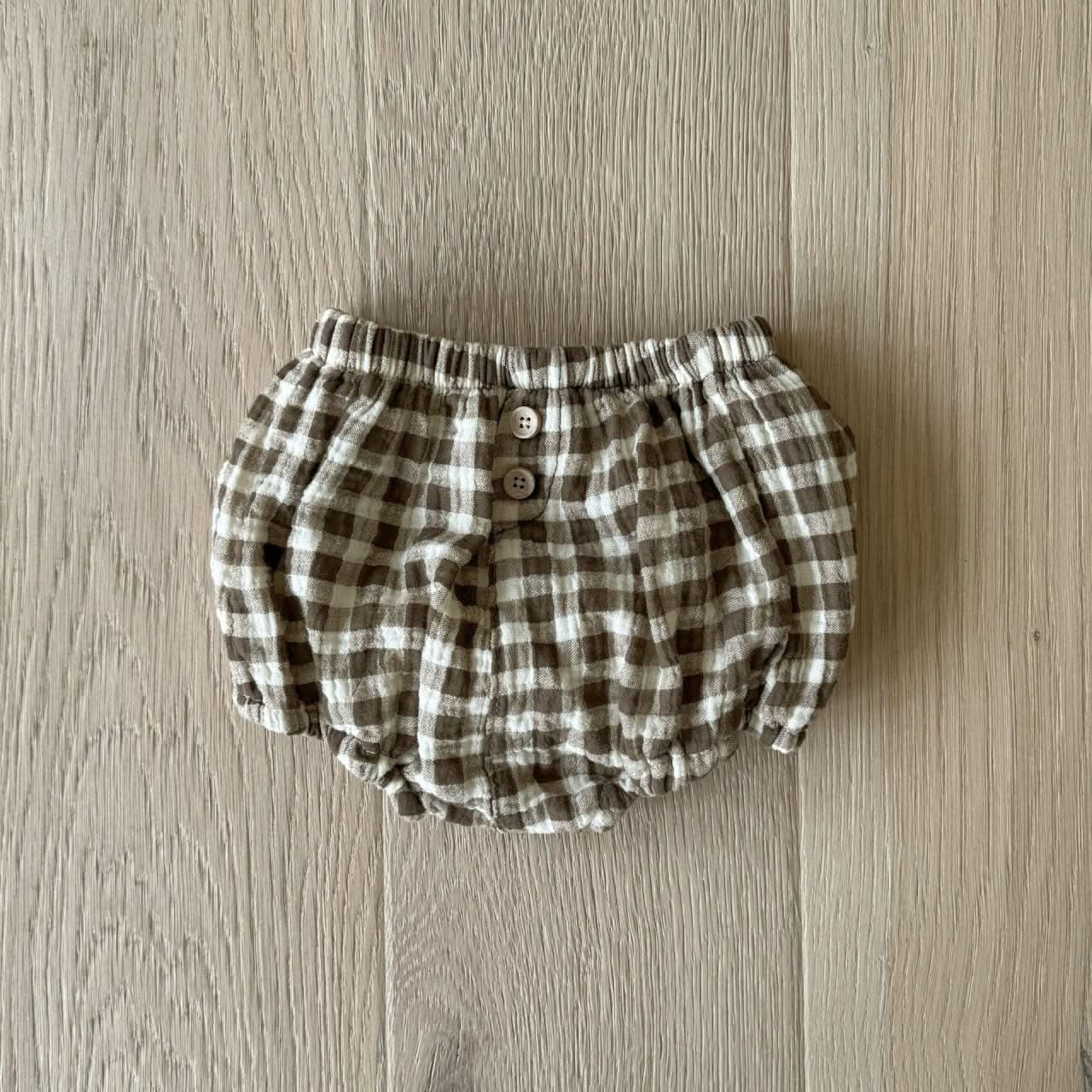 Baby BH Gingham Cotton Bloomer (3 - 18m) - 3 Colors kids outfit