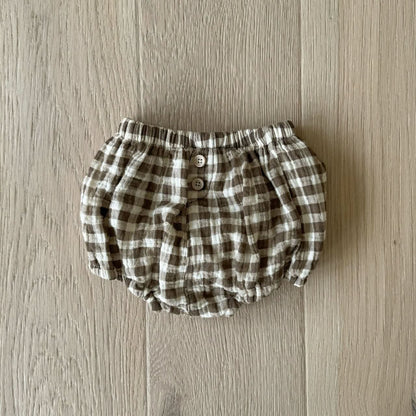 Baby BH Gingham Cotton Bloomer (3 - 18m) - 3 Colors kids outfit
