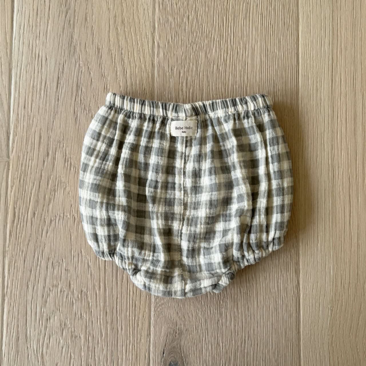 Baby BH Gingham Cotton Bloomer (3 - 18m) - 3 Colors kids outfit